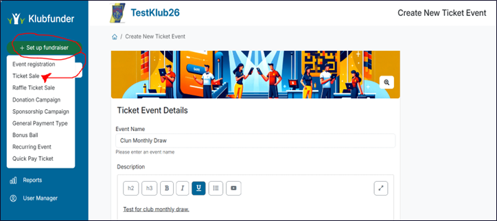 Navigate to Ticket Sales
