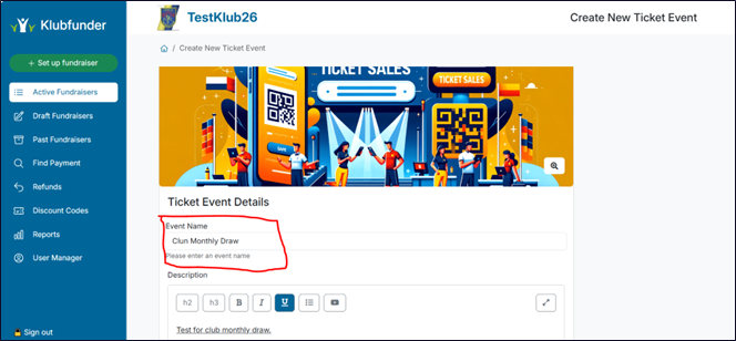 Enter Draw Name