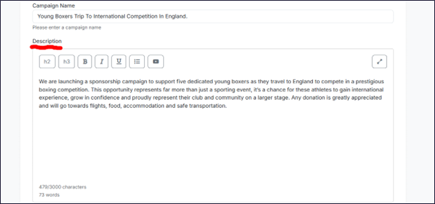 Campaign Description