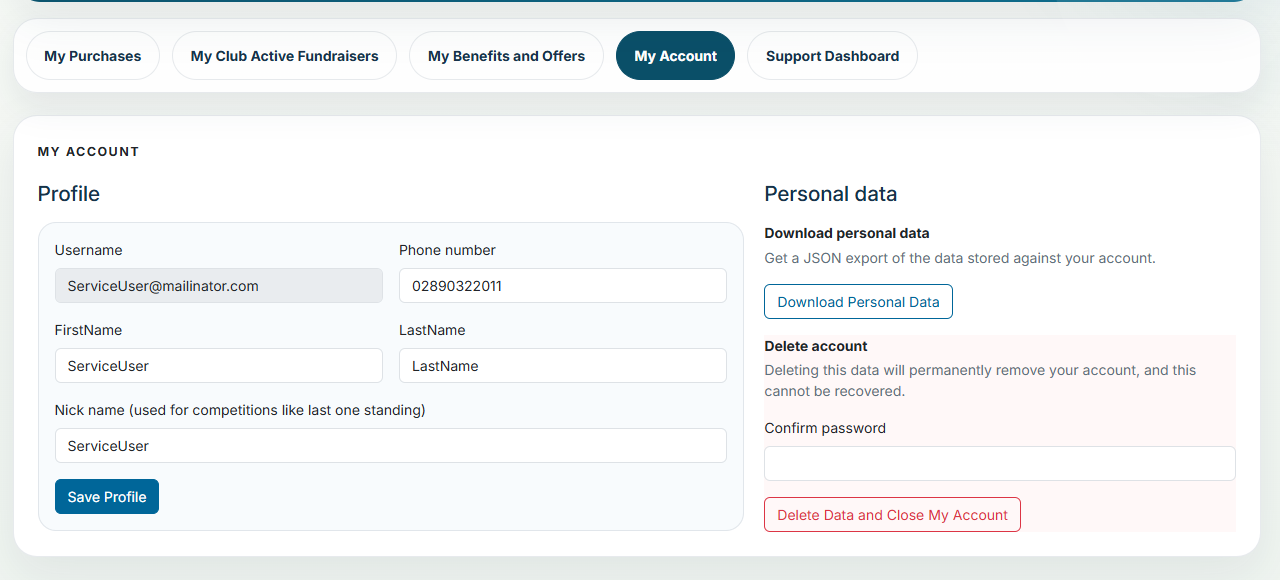 My Account