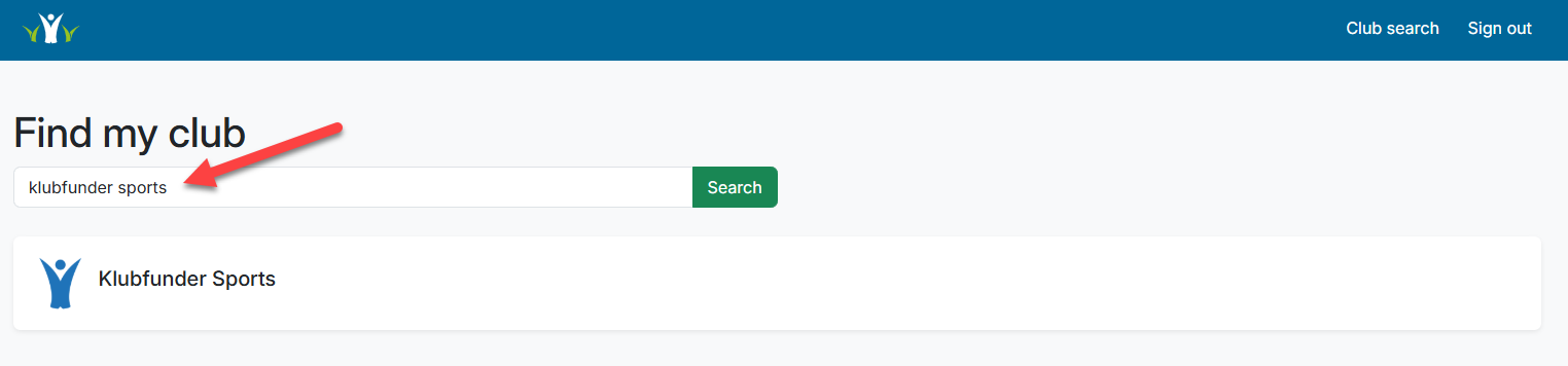 Search for club