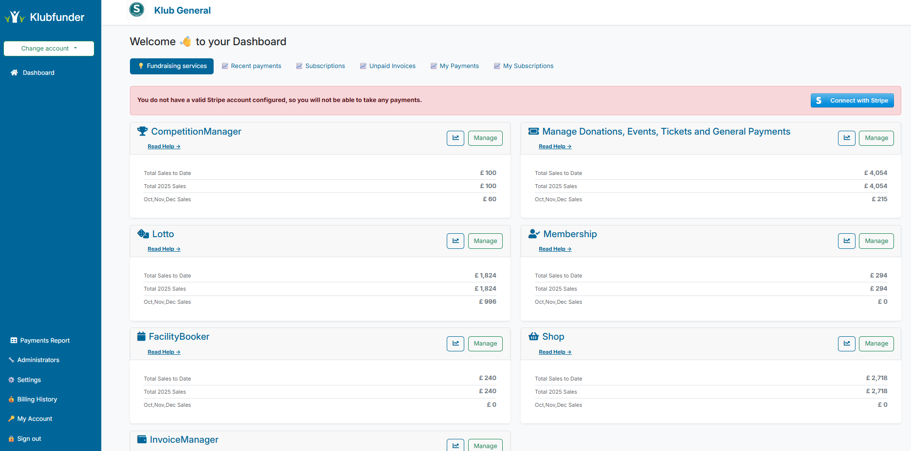 Connect Stripe Account after skip