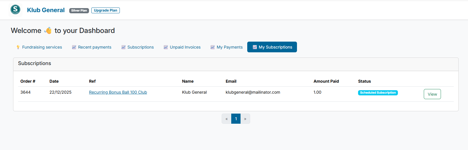 My Subscriptions Screenshot