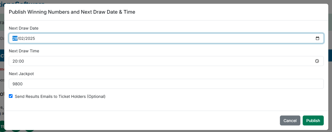Edit Jackpot Details